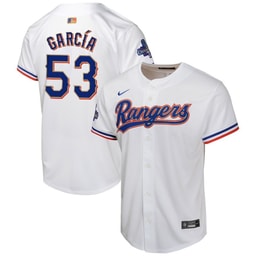 Adolis Garcia 53 Baseball team 2024 YOUTH Gold Collection Limited Jersey - White