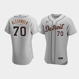Tyler Alexander 70 Baseball team Gray Road Jersey