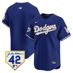 Baseball team 2024 Jackie Robinson Patch Men's Jersey - Royal