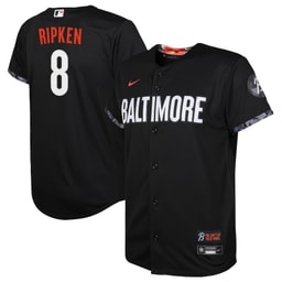 Cal Ripken 8 Baseball team 2023 City Connect Youth Jersey - Black