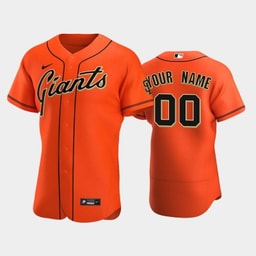 Baseball team 00 Custom Alternate Jersey Orange Jersey