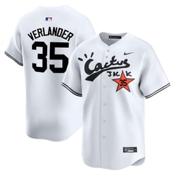 Justin Verlander 35 Baseball team Cactus Jack White Men's Jersey V2