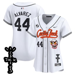 Yordan ?lvarez 44 Baseball team Cactus Jack Patch V2 Women's Jersey - White