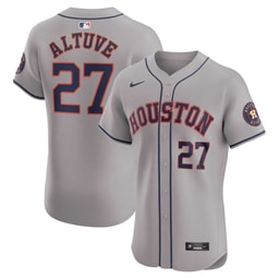 Men's Baseball team Jose Altuve Gray Road Elite Player Jersey