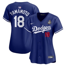 Yoshinobu Yamamoto 18 Baseball team Women's 2024 World Series Alternate Limited Jersey - Royal