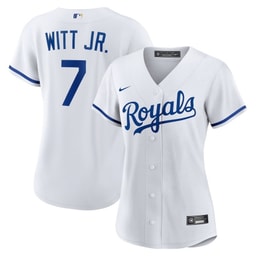 Bobby Witt Jr. 7 Baseball team Women's Home Player Jersey - White