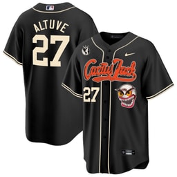 Jose Altuve 27 Baseball team Cactus Jack Men's Jersey - Black