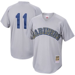 Men's Baseball team Edgar Martinez Apparel brand Charcoal Cooperstown Collection Mesh Batting Practice Jersey