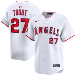 Men's Baseball team Mike Trout White Home Limited Player Jersey