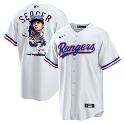 Corey Seager 5 Baseball team Signed Posture 2023 Home Player Men's Jersey - White