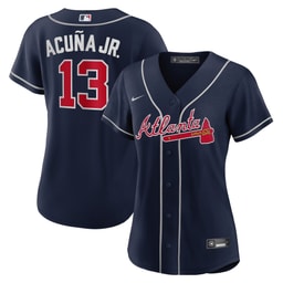 Women's Baseball team Ronald Acu?a Jr. Navy Alternate Player Jersey