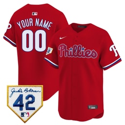 Baseball team 2024 Jackie Robinson Patch Custom Men's Jersey - Red