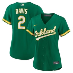 Khris Davis 2 Baseball team Women's Alternate Player Jersey - Green