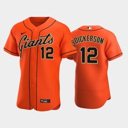 Baseball team 12 Alex Dickerson Alternate Jersey Orange Jersey