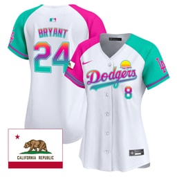 Kobe Bryant 24 Baseball team 2024 Los Angeles City Style California Republic Patch Women's Jersey - Alternate