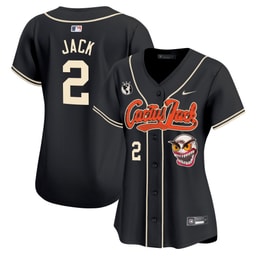 Jack 2 Baseball team Cactus Jack Patch Women's Jersey - Black
