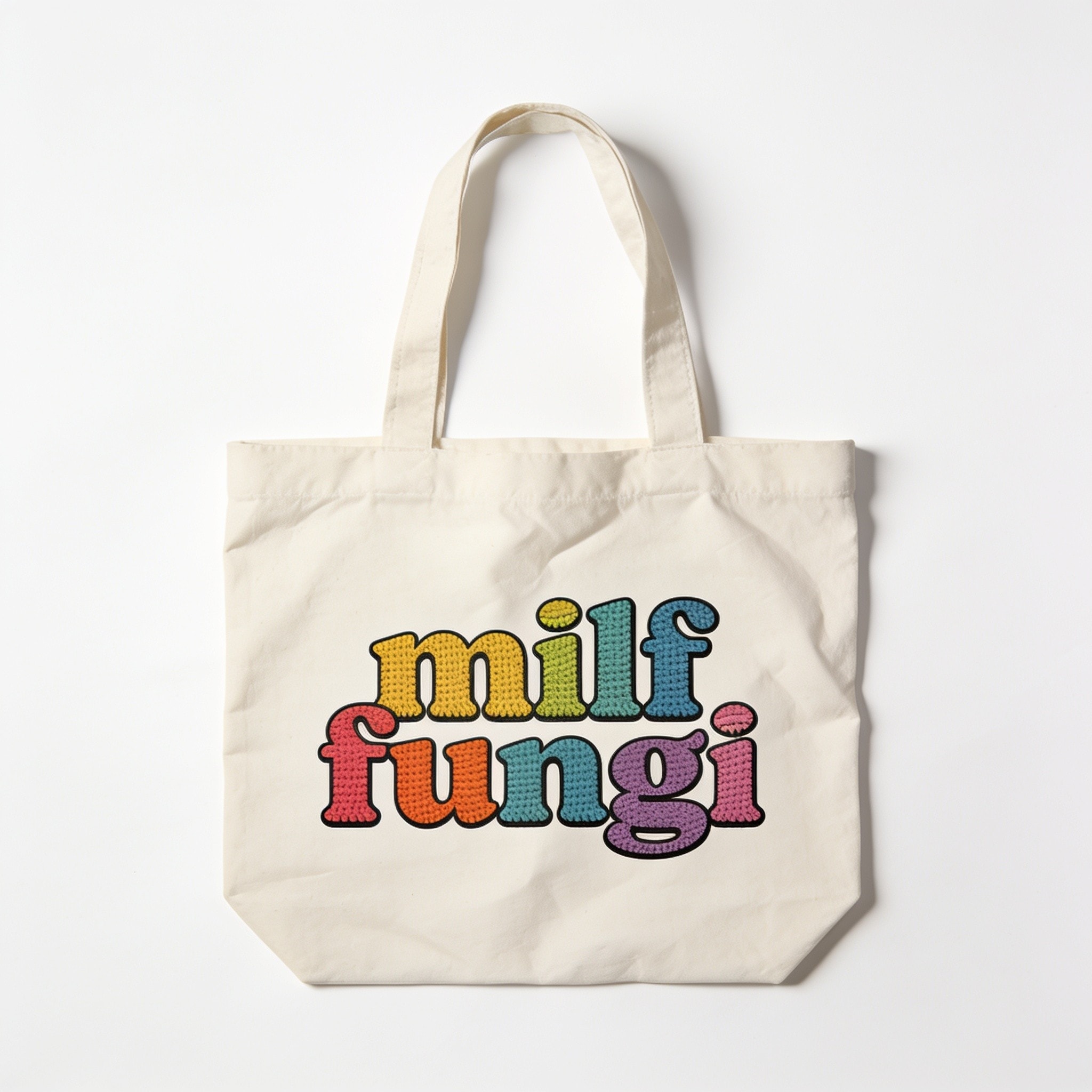 MILF Fungi Tote Bag - Premium 100% Cotton Canvas with Reinforced Straps