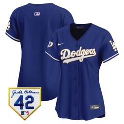 Baseball team 2024 Jackie Robinson Patch Women's Jersey - Royal