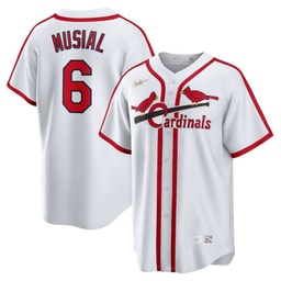 Stan Musial 6 Baseball team Cooperstown Collection Home Jersey - White