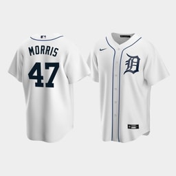 Men's Baseball team 47 Jack Morris White Home Jersey