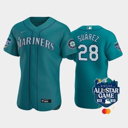 2023 All-Star Game Baseball team 28 Eugenio Suarez Aqua Jersey