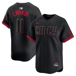 Men's Baseball team Barry Larkin Black City Connect Limited Player Jersey