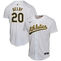 Zack Gelof 20 Baseball team Home Game Youth Jersey - White