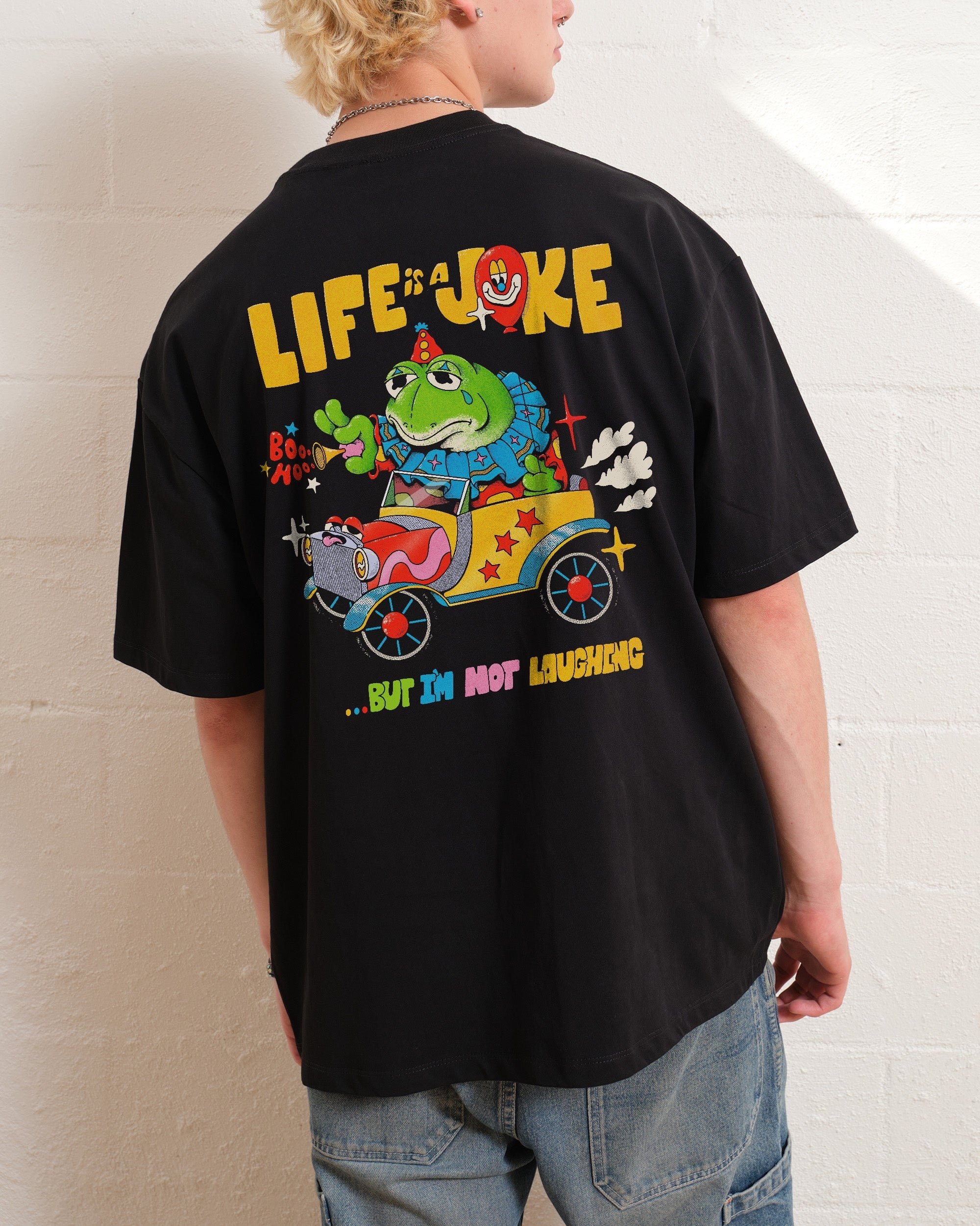 Life is a Joke Oversized Graphic Tee - Unisex 100% Combed Cotton Heavyweight