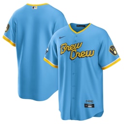 Men's Baseball team Powder Blue City Connect Team Jersey