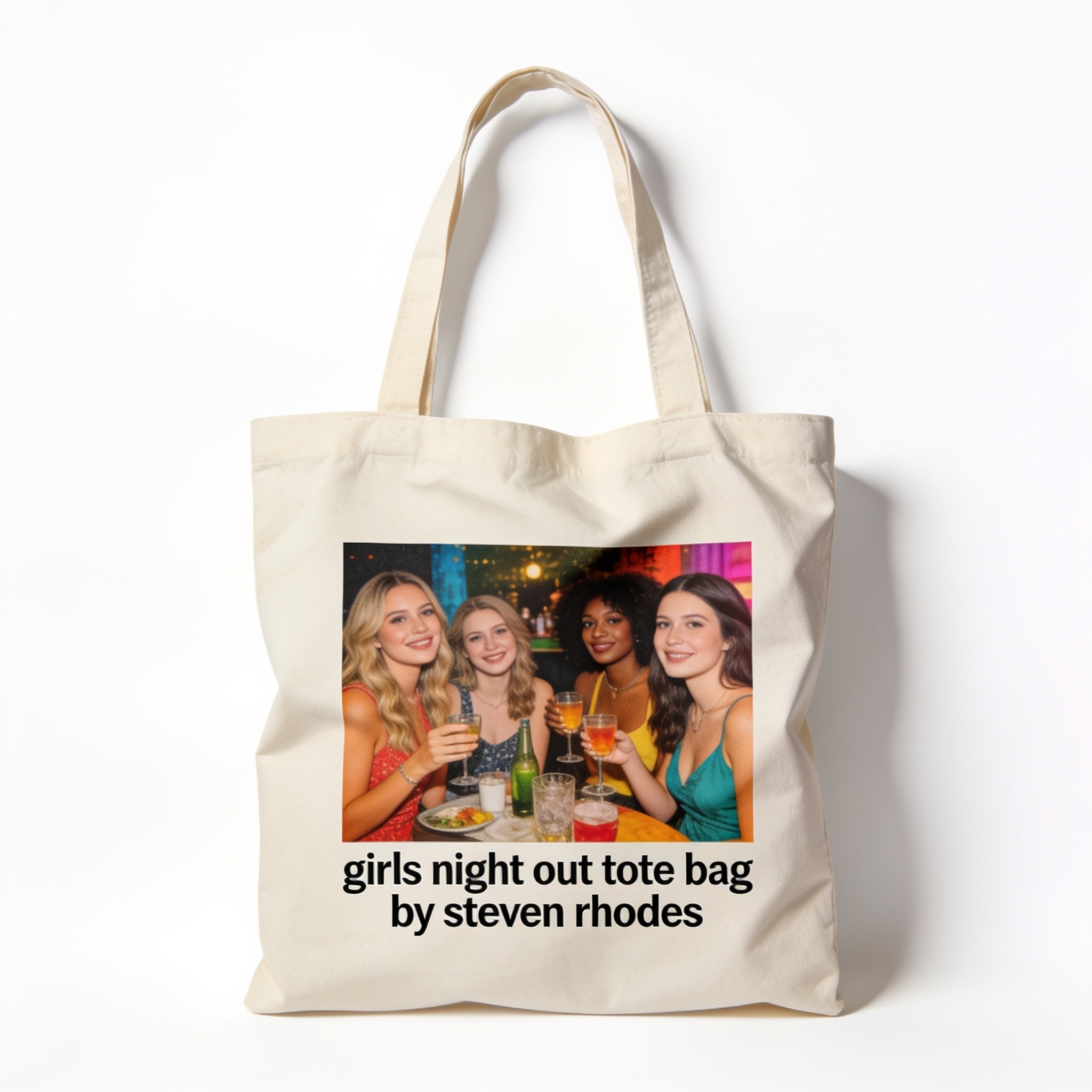 Girls Night Out Tote Bag by Steven Rhodes - Premium 100% Cotton Canvas