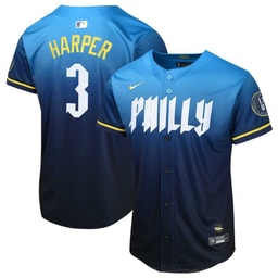 Bryce Harper 3 Baseball team 2024 City Connect Limited Youth Jersey - Blue