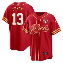 Brock Purdy 13 Football team Men's Baseball Jersey - Red