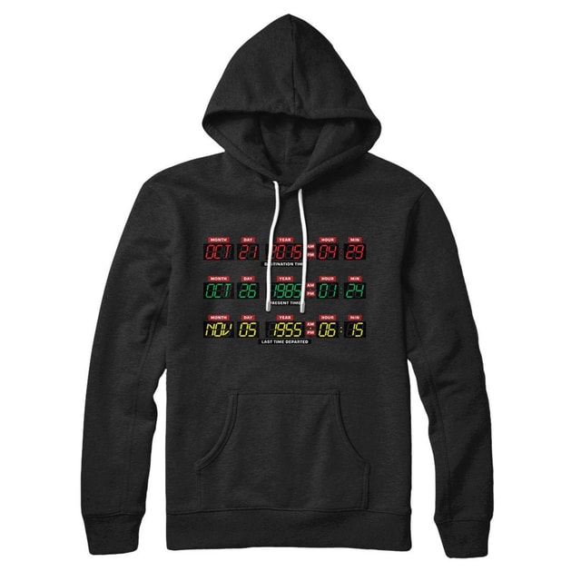Time Machine Dashboard Hoodie - Unisex Cotton Polyester Pullover with Kangaroo Pocket