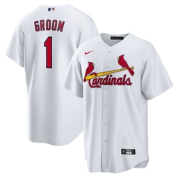 Men's Baseball team #1 Groom Home Jersey, White
