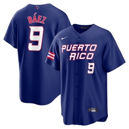 Javier B?ez 9 Puerto Rico 2023 World Baseball Classic Baseball Men Jersey - Royal
