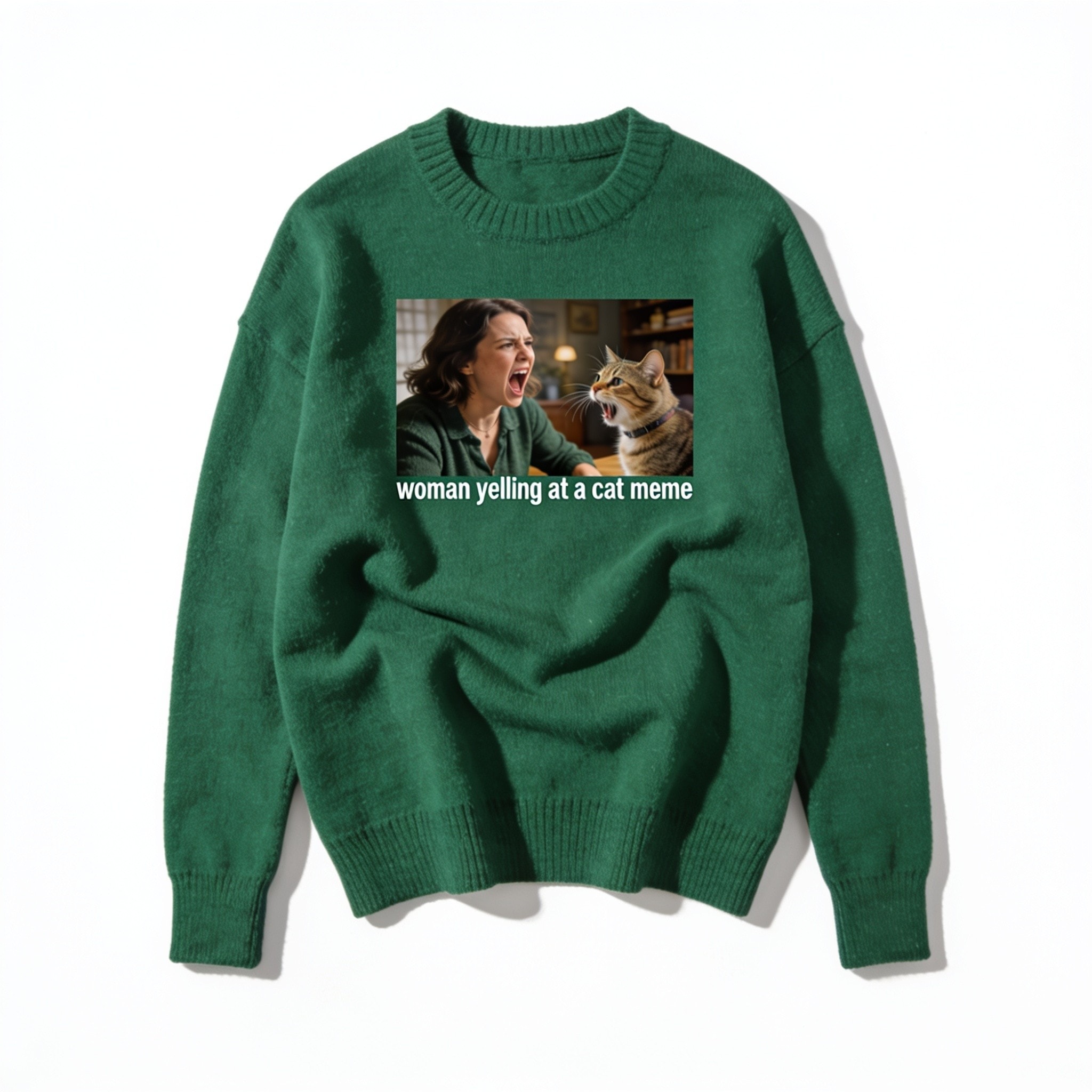 Woman Yelling At A Cat Meme Ugly Sweater