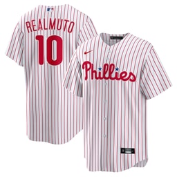 Men's Baseball team JT Realmuto White Home Player Name Jersey