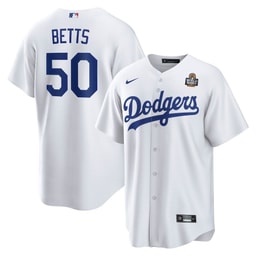Mookie Betts 50 Baseball team 2024 World Series Home Player Men's Jersey - White