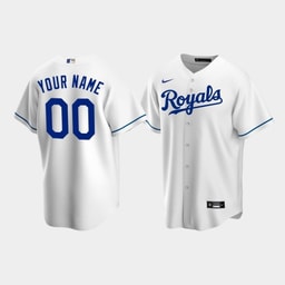 Men's Baseball team 00 Custom White Home Jersey